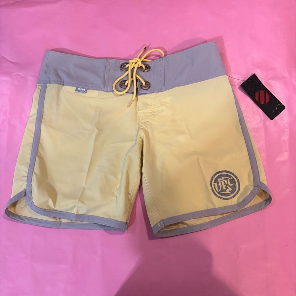 NEW UFC Yellow and Gray Women's Board Shorts